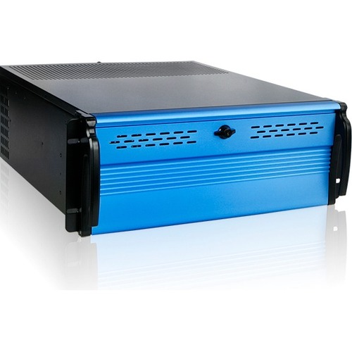 iStarUSA D2-407BL-55R8P 4U Compact Stylish Rackmount Chassis with 550W Redundant Power Supply